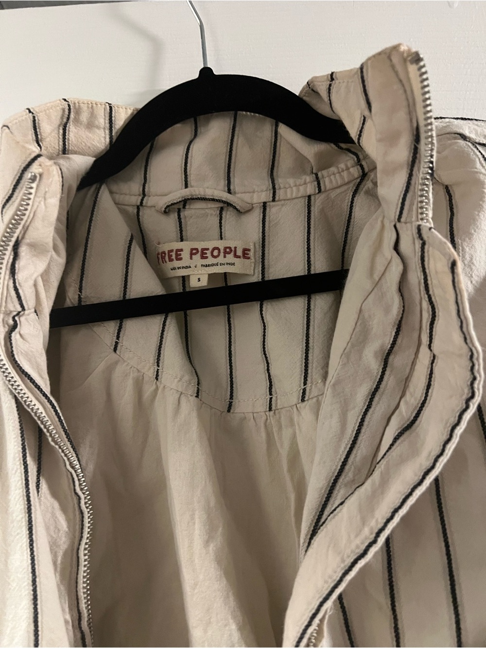 Free People Ivory Combo Striped Drawstring Jacket - Picture 5 of 6